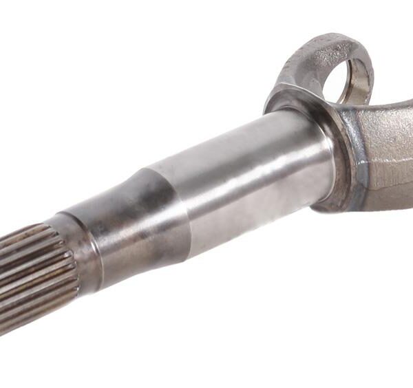 Front axle shaft, short, 27 x 71, L=198 mm, 22 splines, Ø29.6 mm, relief Ø34.9 mm, Case, New Holland, Massey Ferguson