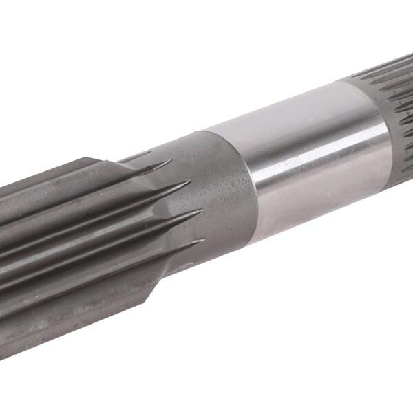 Front axle shaft, short, L=221 mm, 13 splines Ø45.5 mm 29 splines Ø37.7 mm, relief Ø37.9 mm, Case, New Holland, Komatsu